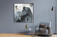 لوحة سرج لوحة خيل عربي فخمة.