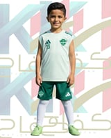 طقم تمارين اطفال كت الاهلي السعودي الأخضر الفاتح ا...