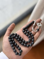 سبحة اسود مخلوط بكلايت 149