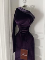 فستان كحلي مخمل كوري