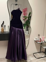 فستان مخمل موف