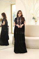 جلابيه مناسبات لاطلاله راقيه بمكس خامات شيفون حرير...