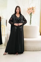 جلابية مناسبات من قطعتين لاطلاله راقيه بمكس خامات...