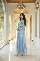 جلابية مناسبات لاطلاله راقيه بمكس خامات فاخره قطن...