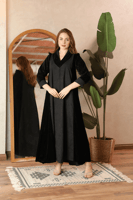 جلابيه مخمل + حرير مغسول بأكمام شك راقي / قصه كلوش...