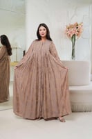 فستان لاطلاله عصريه بخامة حرير مغسول بطبعات زهور ب...