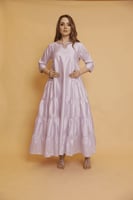 جلابيه تفتا مشغول شك مميز لإطلالة أنيقة بلون موف ف...