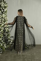 جلابيه لاطلاله جذابه بمكس خامات لينن مطرز وتول اسو...