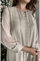 جلابيه مناسبات لاطلاله راقيه بمكس خامات شيفون وحري...