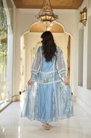 جلابية مناسبات لاطلاله راقيه بمكس خامات فاخره قطن...