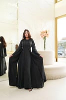 فستان لاطلاله عصريه بخامة حرير مغسول ياباني مشغول...