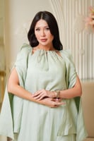 فستان لاطلاله عصريه بخامة لينن بيور ايطالي مشغول ش...