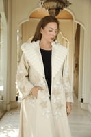 فروه/ عبايه ستايل تصميم عصري بخامة شاموا مشغول شك...