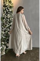 جلابيه مناسبات لاطلاله راقيه بمكس خامات شيفون وحري...