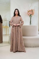 فستان لاطلاله عصريه بخامة حرير مغسول بطبعات زهور ب...