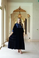 جلابيه لاطلاله راقيه بخامة مخمل حرير مقلم ستاندرد...