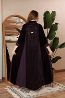 جلابية مخمل بشك راقي +حرير مغسول _قصه كلوش / اللون...