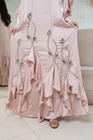 جلابية مناسبات لاطلاله راقيه بخامة مخمل حرير من مش...