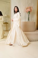 فستان لاطلاله عصريه بخامة حرير مغسول ياباني مشغول...