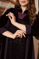 جلابية مخمل بشك راقي +حرير مغسول _قصه كلوش / اللون...