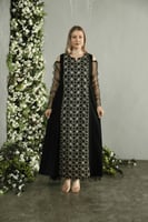 جلابيه لاطلاله جذابه بمكس خامات لينن مطرز وتول اسو...