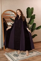 جلابية مخمل بشك راقي +حرير مغسول _قصه كلوش / اللون...