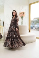 جلابية مناسبات لاطلاله راقيه بخامة شيفون حرير و قط...