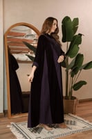 جلابية مخمل بشك راقي +حرير مغسول _قصه كلوش / اللون...