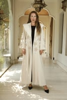 فروه/ عبايه ستايل تصميم عصري بخامة شاموا مشغول شك...