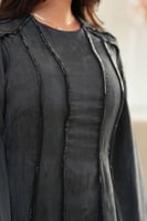 فستان لاطلاله عصريه بخامة حرير مغسول ياباني مشغول...