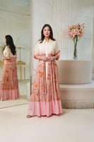 جلابية لاطلاله عصريه بخامه قطن حرير بتصميم فلووي م...