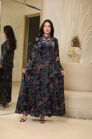 فستان بتصميم عصري بخامة مخمل حرير بيور ستاندرد فرن...