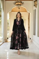 جلابية مناسبات بمكس خامات فاخره شيفون مشجر و شيفون...