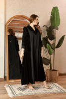 جلابيه مخمل + حرير مغسول بأكمام شك راقي / قصه كلوش...