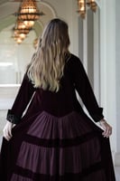 جلابية مناسبات بمكس خامات فاخره مخمل و شيفون بتطري...