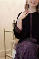 جلابيه مناسبات بمكس خامات فاخره مخمل و دانتيل بلون...