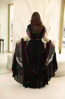 جلابيه مناسبات لاطلاله راقيه بمكس خامات شيفون حرير...