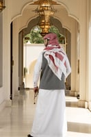 سديري جوخ ساده -اللون رمادي مبطن فرو رمادي