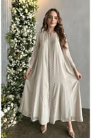 جلابيه مناسبات لاطلاله راقيه بمكس خامات شيفون وحري...