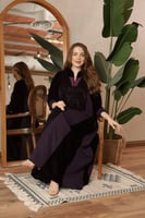 جلابية مخمل بشك راقي +حرير مغسول _قصه كلوش / اللون...