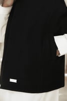 سديري رسمية جوخ ساده فاخر اللون أسود - مبطن فرو رم...