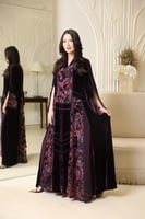 جلابيه مناسبات لاطلالة راقيه بمكس خامات فاخره مخمل...