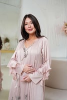 جلابية مناسبات لاطلاله راقيه بخامة مخمل حرير من مش...