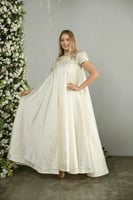 جلابيه للأم والبنت لاطلالة راقية بمكس خامات الجاكا...