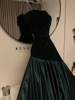 فستان زيتي شتوي طويل