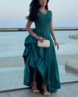 فستان تركوازي راقي