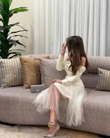 فستان العيد بلون السكري الانيق