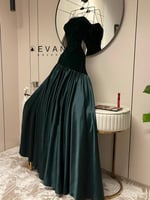 فستان زيتي شتوي طويل