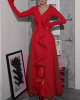 فستان احمر ناعم