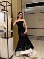 فستان اسود على شانطون راقي